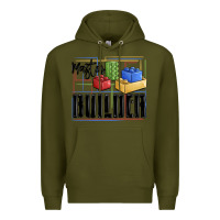 Army Green master builder Premium Hoodie - MaliasSmallBusiness