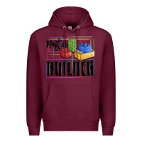Burgundy master builder Premium Hoodie - MaliasSmallBusiness