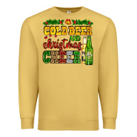 Antique Gold cold beer and christmas cheer with beer bottles Premium Sweatshirt - AdoDesignShop
