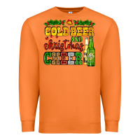 Carrot cold beer and christmas cheer with beer bottles Premium Sweatshirt - AdoDesignShop