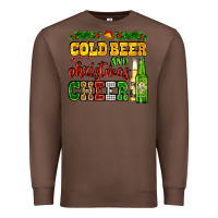 Chestnut cold beer and christmas cheer with beer bottles Premium Sweatshirt - AdoDesignShop