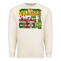 Sandshell cold beer and christmas cheer with beer bottles Premium Sweatshirt - AdoDesignShop