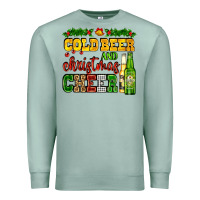 Seafoam cold beer and christmas cheer with beer bottles Premium Sweatshirt - AdoDesignShop