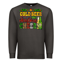 Smoke cold beer and christmas cheer with beer bottles Premium Sweatshirt - AdoDesignShop