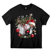 Black Merry Christmas Heavy Core Tee - CowhideDigitalArt