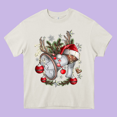 Merry Christmas Heavy Core Tee Designed By Cowhidedigitalart