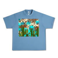 Pebble Blue cactus turquoise leopard cowhide tumbler rana Urban Heavy Tee - RanaPortraitStore