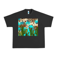 Pigment Black cactus turquoise leopard cowhide tumbler rana Urban Heavy Tee - RanaPortraitStore