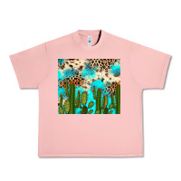 Salmon cactus turquoise leopard cowhide tumbler rana Urban Heavy Tee - RanaPortraitStore