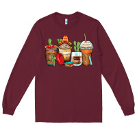 Burgundy spanish teacher coffee cups Long Sleeve Tee - Zillion Design Studio
