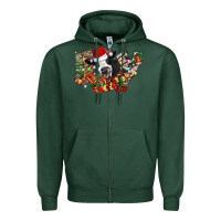 Sports Green Christmas Joy Cow Zipper Hoodie - CowhideDigitalArt