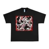 Black cowhide glitter tooled leather Urban Heavy Tee - RanaPortraitStore