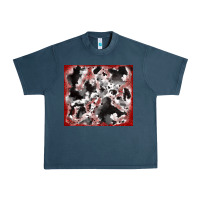 Midnight Navy cowhide glitter tooled leather Urban Heavy Tee - RanaPortraitStore