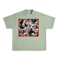 Oil Green cowhide glitter tooled leather Urban Heavy Tee - RanaPortraitStore