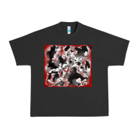 Pigment Black cowhide glitter tooled leather Urban Heavy Tee - RanaPortraitStore