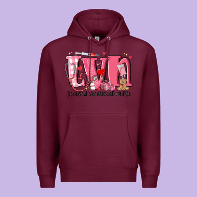 Lvn Licensed Vocational Nurse Valentine's Day Premium Hoodie Designed By Maliassmallbusiness