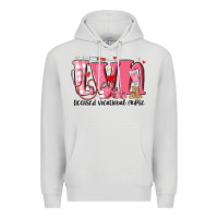 Dove Grey lvn licensed vocational nurse valentine's day Premium Hoodie - MaliasSmallBusiness