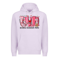 Lilac lvn licensed vocational nurse valentine's day Premium Hoodie - MaliasSmallBusiness