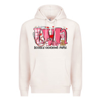 Pale Pink lvn licensed vocational nurse valentine's day Premium Hoodie - MaliasSmallBusiness