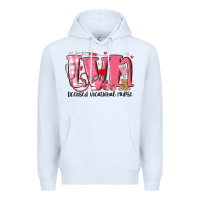 White lvn licensed vocational nurse valentine's day Premium Hoodie - MaliasSmallBusiness