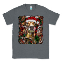 Charcoal Heather christmas heifer with leoard and cowhide Classic Tee - RanaPortraitStore