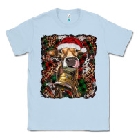 Dusty Blue christmas heifer with leoard and cowhide Classic Tee - RanaPortraitStore