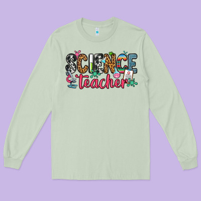 Science Teacher Long Sleeve Tee Designed By Zillion Design Studio