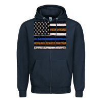 Navy Back to blue USA flag leopard police 20oz tumbler Zipper Hoodie - Neo Western