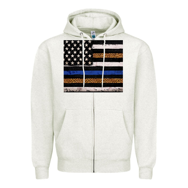 Back To Blue Usa Flag Leopard Police 20oz Tumbler Zipper Hoodie by Neo Western | Teevron