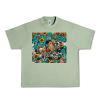 Oil Green cowgirl sunflower turquoise Urban Heavy Tee - RanaPortraitStore