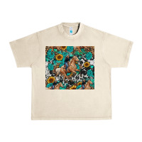 Sandshell cowgirl sunflower turquoise Urban Heavy Tee - RanaPortraitStore