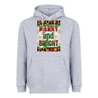 Heather Grey Merry And Bright Heavyweight Hoodie - Artiststas