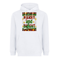 White Merry And Bright Heavyweight Hoodie - Artiststas