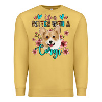 Antique Gold life is better with a corgi Premium Sweatshirt - Jasminsmagicworld