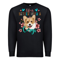 Black life is better with a corgi Premium Sweatshirt - Jasminsmagicworld
