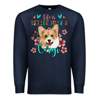 Navy life is better with a corgi Premium Sweatshirt - Jasminsmagicworld