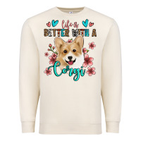 Sandshell life is better with a corgi Premium Sweatshirt - Jasminsmagicworld