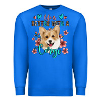 True Royal life is better with a corgi Premium Sweatshirt - Jasminsmagicworld