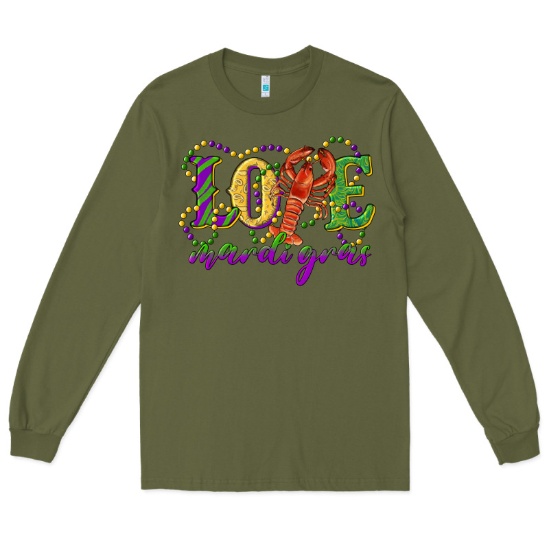 Love With Crawfish Mardi Gras Long Sleeve Tee by RanaPortraitStore | Teevron