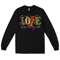 Black love with crawfish mardi gras Long Sleeve Tee - RanaPortraitStore