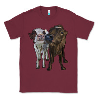Burgundy two heifer cows Classic Tee - RanaPortraitStore