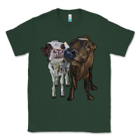 Sports Green two heifer cows Classic Tee - RanaPortraitStore