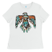 White thunderbird with gemstone Ladies Tee - BarkalooDesign