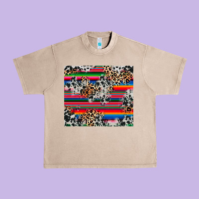Urban Heavy Tee cowhide leopard serape