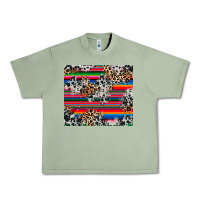 Oil Green cowhide leopard serape Urban Heavy Tee - RanaPortraitStore