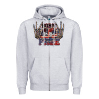 Born To Be Free 4th Of July Zipper Hoodie | Teevron