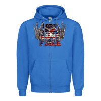 True Royal Born to be free 4th of July Zipper Hoodie - CowGirlArtShop