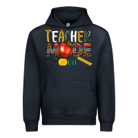 Navy teacher mode on Urban Hoodie - NancyCooperArtShop