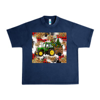 Navy christmas farm tractor Urban Heavy Tee - RanaPortraitStore