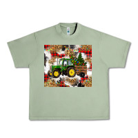 Oil Green christmas farm tractor Urban Heavy Tee - RanaPortraitStore